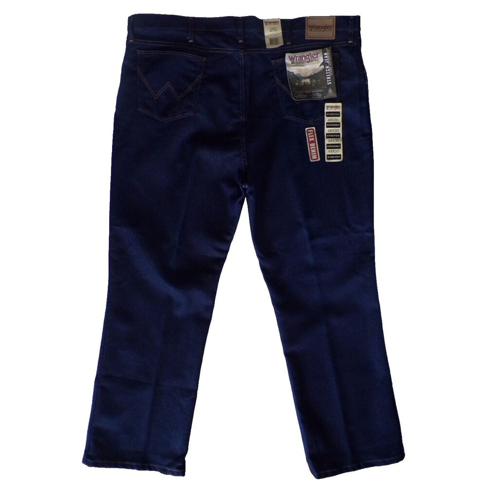 Wrangler Rugged Wear Classic Fit Stretch Jeans Fits Over Boots 48x30 NWT